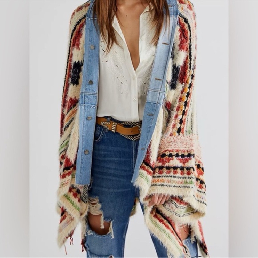 Free People Running Wild Poncho XS/S